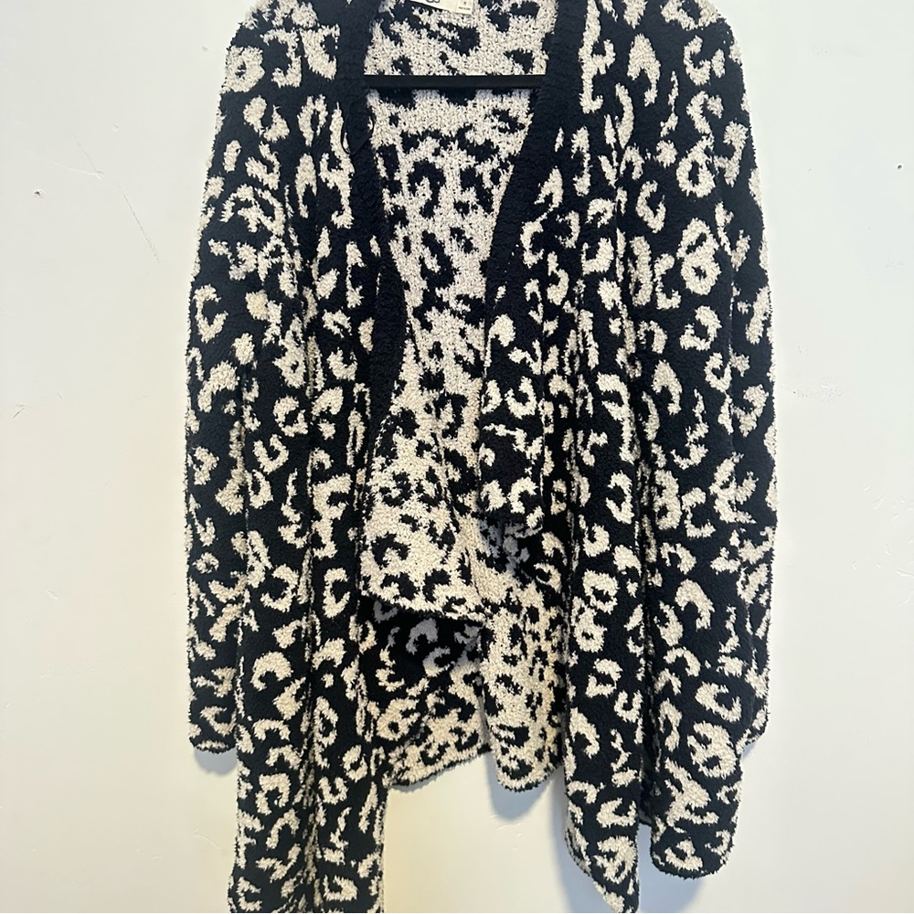 UGG Black and White Leopard Cardigan
